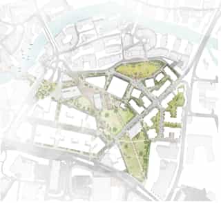 the Aire park masterplan, showing all proposed works
