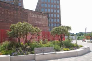 An image of the planting outside the Salem Church building