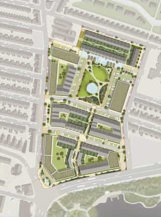 Planit's masterplan for proposed development of the old Goodison Park site.