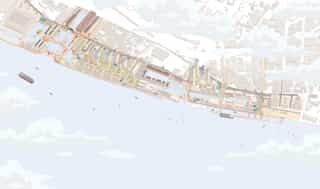 Diagrammatic masterplan showing the Liverpool Waters area