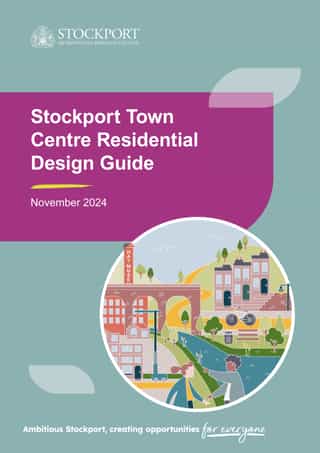 The front cover for the Stockport Town Centre Residential Design Guide