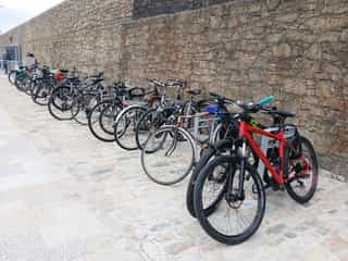 An image of every bike stand in use at the Everton gounds