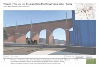 Screenshots from the TVIA , using theVU City 3D model of development massing to demonstrate potential changes to agreed viewpoints.